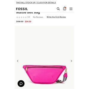 Fossil: Pink leather Fanny Pack